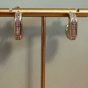 Pretty Bird Gold and Silver Sparkling Earrings